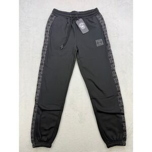 Crooks and Castles Pants Mens‎ Medium Black Jogger Sweatpants Geometric